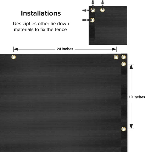 Miniatura 6 de Rejilla para valla de privacidad para balcón, de 3 x 25 pies, de malla, incluye bridas para cables para terraza, apartamento, porche, patio trasero