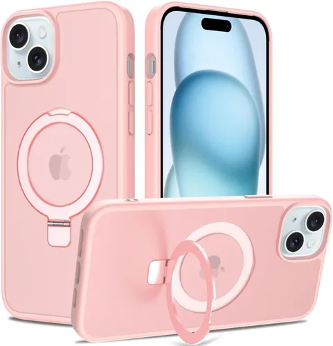 Miniatura 55 de Funda con soporte ultra magnético para iPhone 17 Pro Max [protección militar contra caídas] [compatible con MagSafe] a prueba de golpes, translúcida