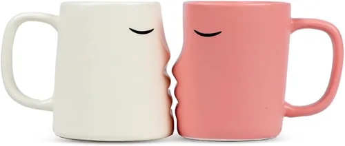 Miniatura 10 de Occasionals - Juego de tazas de pareja besándose, regalo de boda para parejas 2025, regalos de compromiso, Día de San Valentín, lindas tazas de café
