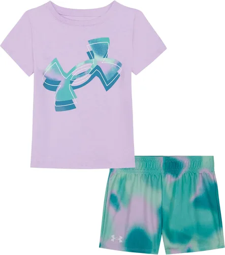 Miniatura 33 de Under Armour baby-girls Short Sleeve Shirt and Shorts Set, Durable Stretch and Lightweight
