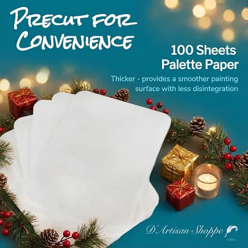 Miniatura 2 de WetNDri Papel de Paleta Desechable para Pintura Acrílica. Paquete de Recambio de 100 Piezas de Papel de Paleta para Paleta Húmeda para Pintar