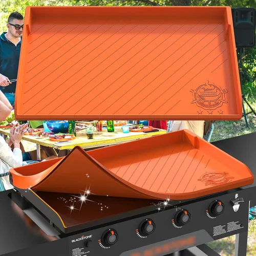 Miniatura 11 de Funda de parrilla de silicona para Blackstone de 22 pulgadas, cubierta protectora de silicona de grado alimenticio de borde completo y resistente