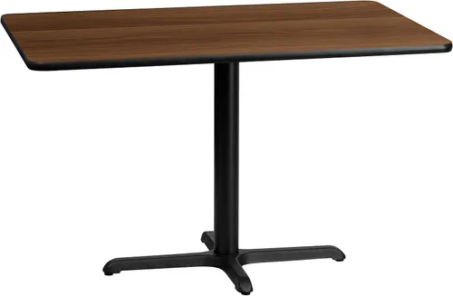Miniatura 7 de Flash Furniture Stiles - Mesa rectangular laminada negra de 30 x 48 pulgadas con base de altura de mesa de 23.5 x 29.5 pulgadas