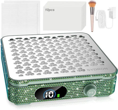 Miniatura 12 de Colector de polvo de uñas Colector de polvo de uñas silencioso de 1000 PA 10 niveles de velocidad Bajo ruido y fuerte succión Filtro
