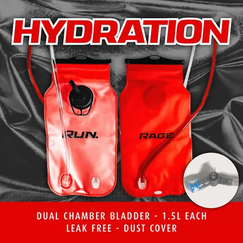 Miniatura 3 de RAVERUNNER Mochila de agua Dino Festival – Hidratación de doble cámara – Mochila de agua aislada de 3 litros para raves, festivales, senderismo