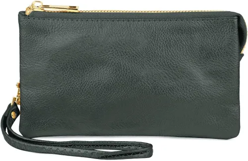 Miniatura 26 de RIAH FASHION Monedero convertible de piel sintética - Mini bolso de mano desmontable cadena bandolera correa soporte para teléfono