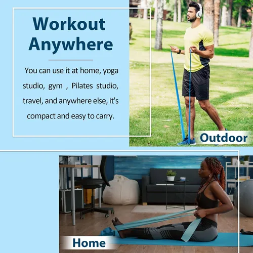 Miniatura 3 de Bandas de resistencia para entrenamiento, bandas de terapia física, bandas elásticas sin látex y bandas de ejercicio para estiramiento, adecuadas