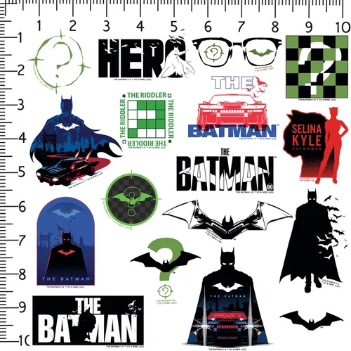 Miniatura 2 de The Batman Sticker Pack – Calcomanías de vinilo troqueladas inspiradas en películas grandes de lujo paquete variado para laptop, botella de agua