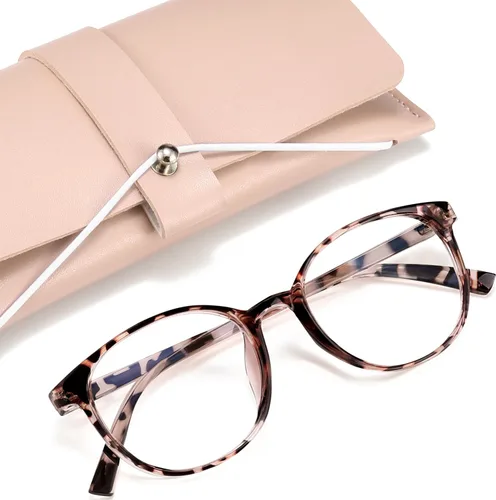 Miniatura 8 de Miyya - Lentes con bloqueo de luz azul para mujeres, lentes modernos redondos transparentes anti luz azul, antifatiga ocular y antirreflejante UV
