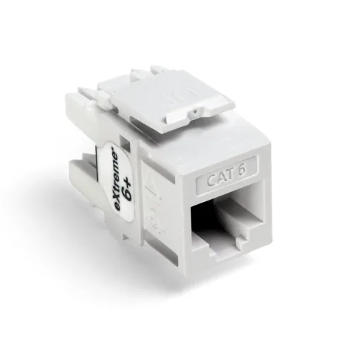 Miniatura 23 de Leviton Extreme 6+ QuickPort Connector, CAT 6, paquete de 150, 61110-JW6, blanco