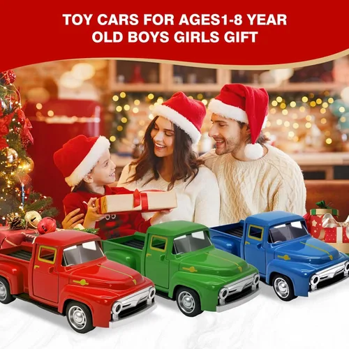 Miniatura 8 de Camión de juguete beige pequeño para niños pequeños de 2, 3, 4, 5, 6, 7, 8 años niños y niñas, coche de juguete de aleación 1:32 para niños pequeños
