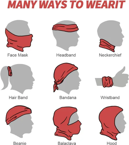 Miniatura 6 de Máscara facial pasamontañas medio bandana cuello polaina sol polvo protección contra el viento diadema sin costuras para mujeres hombres equitación