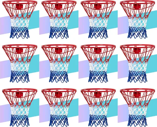 Miniatura 9 de NEIJIANG Red de baloncesto de repuesto, actualización 2025, redes de baloncesto profesionales gruesas resistentes para exteriores, resistente a