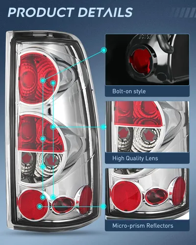 Miniatura 7 de Nilight Conjunto de luz trasera compatible con Chevy Silverado 1999, 2000, 2001, 2002, 2003, 2004, 2005, 2006, 2007, Chevy Silverado 1999-2002, GMC