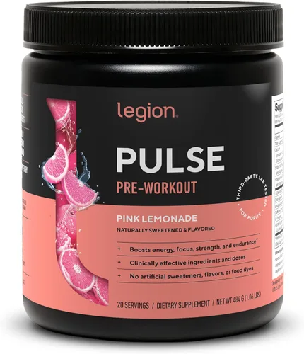 Miniatura 29 de LEGION Pulse Pre Workout - Bebida preentrenamiento de óxido nítrico totalmente natural para aumentar la energía, sin creatina, endulzada