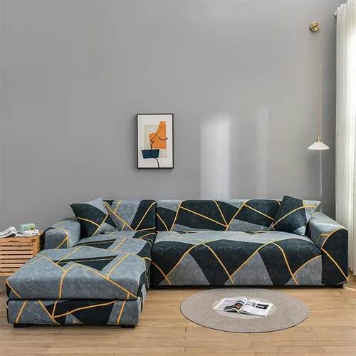 Miniatura 11 de MIPOPS Fundas de sofá 100% impermeables para sofás modulares en forma de L de 1, 2, 3, 4 plazas, funda elástica para sala de estar, protector de H