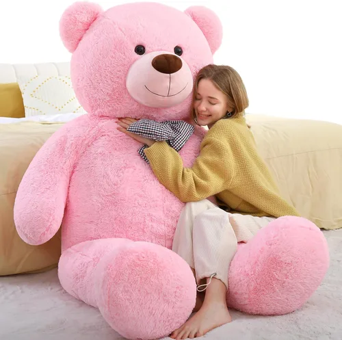 Miniatura 22 de Toys Studio - Adorable oso de peluche gigante, de 36 pulgadas, color gris, felpa suave, para novias y niñas Azul