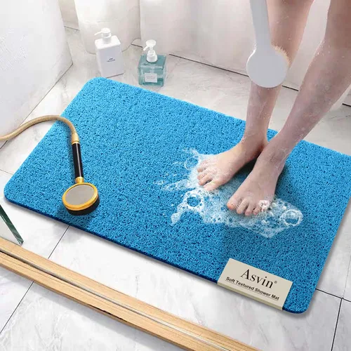 Miniatura 10 de Asvin Tapete de Baño con Textura Suave, para Ducha, Bañera, 24x16 Pulgadas, Libre de Ftalatos, Antideslizante, Tapetes Cómodos para Bañera