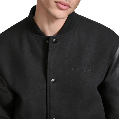 Miniatura 5 de Champion Men's Letterman Varsity Bomber Jacket With Faux Leather Sleeves