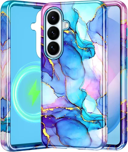 Miniatura 72 de Btscase para Samsung Galaxy S25, [Probado contra caídas de grado militar] Funda protectora de diseño de patrón de mármol, resistente, delgada