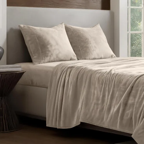 Miniatura 10 de Bare Home Juego de sábanas de microfelpa de forro polar, tamaño individual, terciopelo ultrasuave, acogedor y cálido, comodidad de felpa para todas