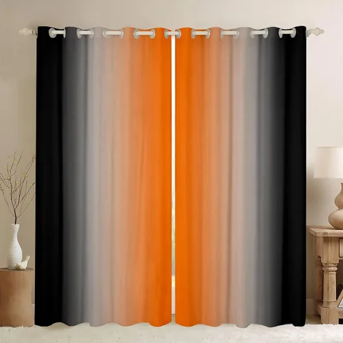 Miniatura 48 de jejeloiu Cortinas rojas y negras para dormitorio (2 paneles, 38 x 45 pulgadas) con líneas geométricas de rayas 30% a 50% cortinas opacas para niños