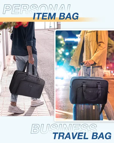 Miniatura 2 de BAGSMART Bolsa de lona grande para el fin de semana con bolsa de zapatos, puede contener laptop de 15.6 pulgadas, bolsa de mano para viajes