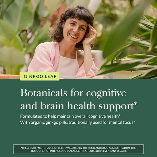 Miniatura 5 de Gaia Herbs Hoja de ginkgo - Tradicionalmente utilizada para apoyar la circulación saludable y la función cerebral* - Suplemento de hierbas - 60