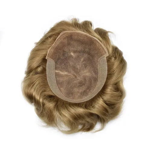 Miniatura 7 de Tupé para hombre, piezas de cabello humano real para hombres, sistema de cabello, encaje francés, polivinílico, extensiones de pelo para hombre