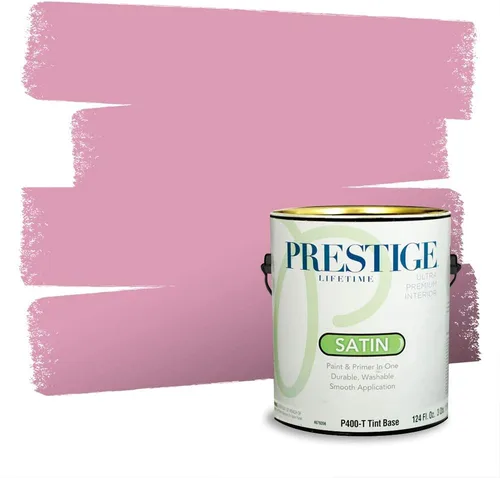 Miniatura 591 de Prestige Paints Pintura exterior e imprimación en uno, 1 galón, plano, coincidencia comparable de Valspar* Amber Rose*