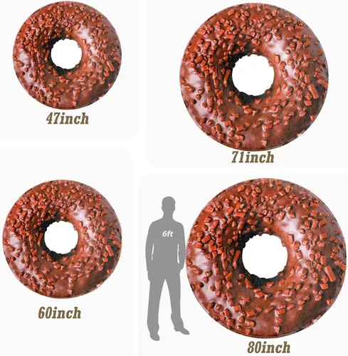 Miniatura 8 de Excervent Manta realista de donas de chocolate, 290 GSM, divertida manta de comida realista, manta de franela súper suave, 60 pulgadas