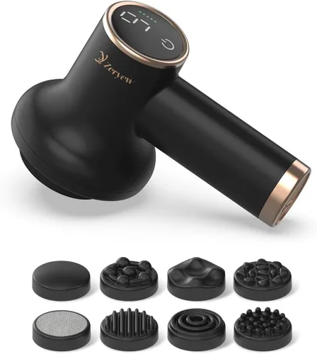 ZY ZERYEW Masajeador inalámbrico para celulitis, herramienta de drenaje linfático de mano, mini máquina de esculpir el cuerpo con 9 velocidades y 8