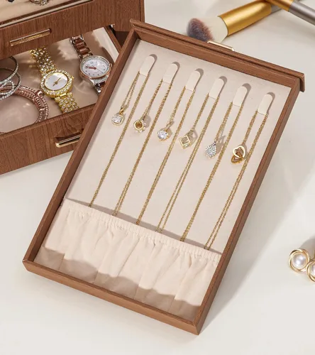 Miniatura 9 de Homde Organizador de joyas con ganchos transparentes para collares de ventana, regalo para mujeres, caja de joyería para collares, anillos, aretes