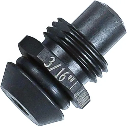 Miniatura 5 de 48-54-0100 Herramienta de remache de mano Piezas de nariz de retención 4 unidades para remachador 2550, tamaños de mandril incluyen 3/32", 1/8