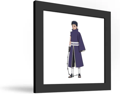 Miniatura 2 de Gallery Pops Naruto Shippuden - Arte de pared de Obito Uchiha, versión enmarcada negra, 12 x 12 pulgadas