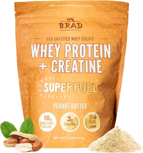 Miniatura 11 de B.rad Superfuel - Aislamiento de proteína de suero alimentado con pasto potenciado con creatina Ingredientes frescos y fáciles de digerir 2