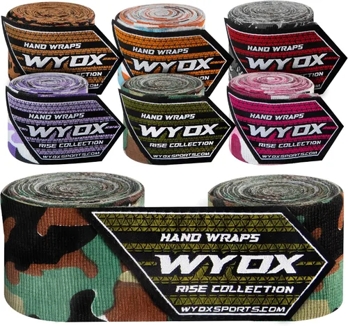 Miniatura 13 de WYOX Gel Boxing Hand Wraps for Men Women – Elasticated Padded Long Wrist Straps Cotton & Nylon Blend for Muay Thai MMA, Kickboxing, BJJ Combat