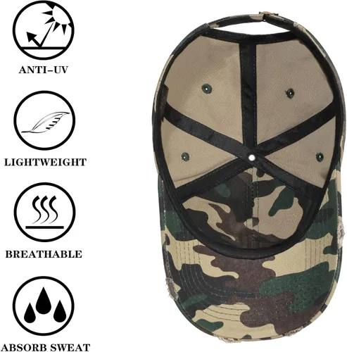 Miniatura 105 de IIN Gorra de béisbol con bandera estadounidense para hombres y mujeres, de perfil bajo, militar, militar, militar, para papá