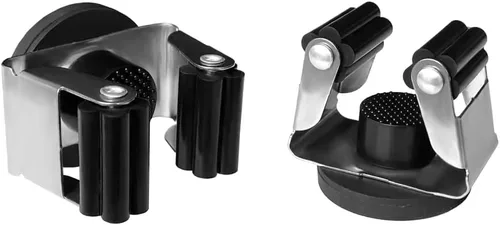 Soporte magnético para escoba para trapeador, 2 piezas movibles montadas en la pared con clip de escoba para trapeador, sin perforaciones, colgador