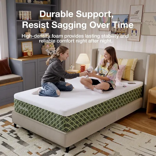 Miniatura 6 de Novilla 5 Inch Twin Size Mattress for Kids, Gel Memory Foam Twin Mattress with Comfort Foam for Pressure Relief and Supportive Base Foam for Spinal