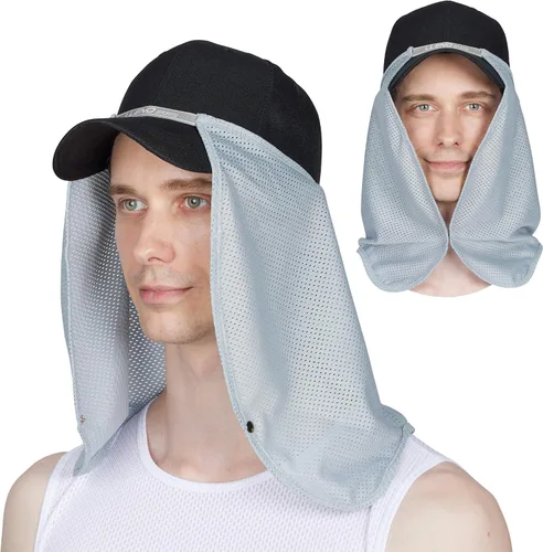 Sombrero de sol de malla de enfriamiento Escudo Cuello Cortina Transpirable Guardia Polainas Protección UV Unisex Hombres Mujeres Cubierta facial