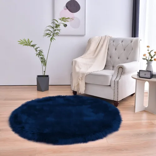 Miniatura 39 de duduta - Alfombra de pelo de oveja sintética verde esmeralda de 2 x 3 pies, alfombra esponjosa lavable para cabecera de cama pequeña, dormitorio