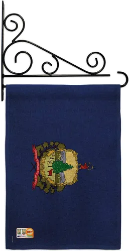 Miniatura 9 de Juego de banderas de jardín Vermont con clavija de madera, estados americanos, territorios americanos, república, país, área particular, pequeño