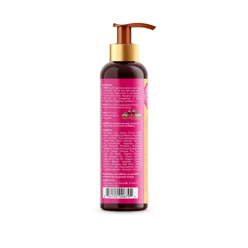 Miniatura 6 de Mielle Organics Champú desenredante e hidratante de granada y miel, champú para cabello rizado para mujeres, enriquecido con miel y aceite de babasú