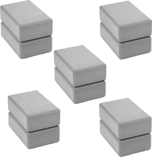 Miniatura 8 de Bloque de yoga de 3 pulgadas, paquete de 10 bloques de yoga de espuma EVA a granel, ladrillo de yoga firme y de apoyo, espuma de equilibrio