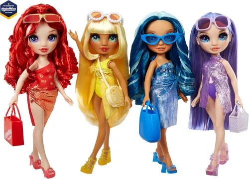 Miniatura 6 de Rainbow High Swim & Style Ruby, muñeca de moda roja de 11 pulgadas con envoltura brillante para peinar de más de 10 formas, traje de baño removible