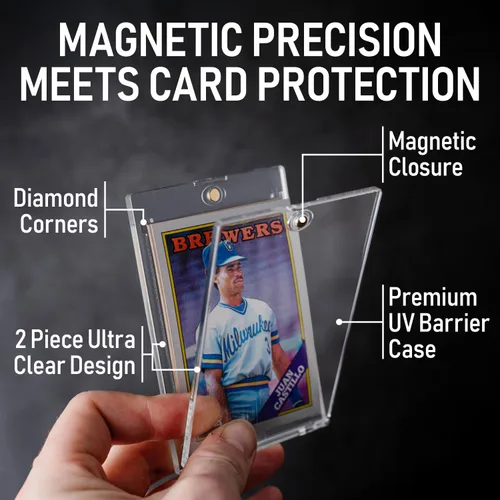 Miniatura 4 de Funda magnética premium de 35PT - 360PT para tarjetas Soporte magnético para cartas de intercambio, deportes profesionales, fútbol americano