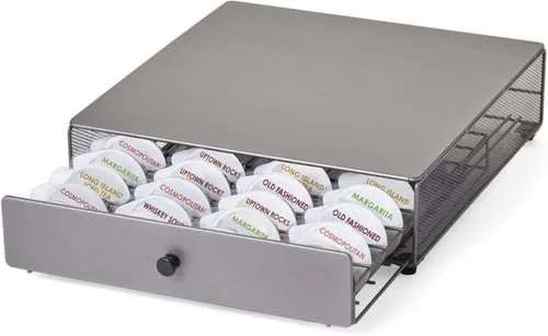 Miniatura 10 de Nifty Solutions Compatible con cóctel Bartesian con capacidad para hasta 24 cápsulas, giros de 360 grados, mediano (paquete de 1), negro, (5620)