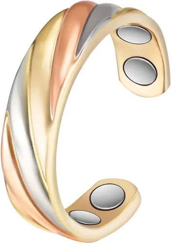 Miniatura 7 de Anillos de cobre para mujer, anillo magnético ajustable de cobre puro (FUTI)