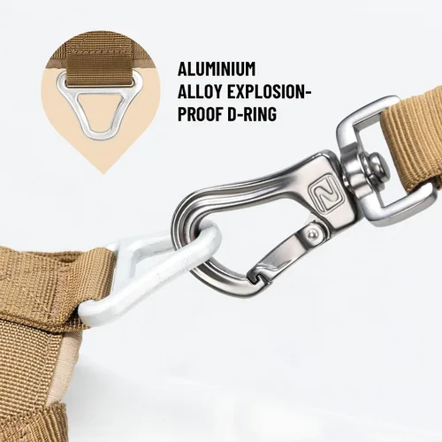 Miniatura 5 de EXCELLENT ELITE SPANKER Arnés sin tirones para perro, acolchado, chaleco de patrulla militar, de nailon ajustable, arnés para perro con asa para Cob